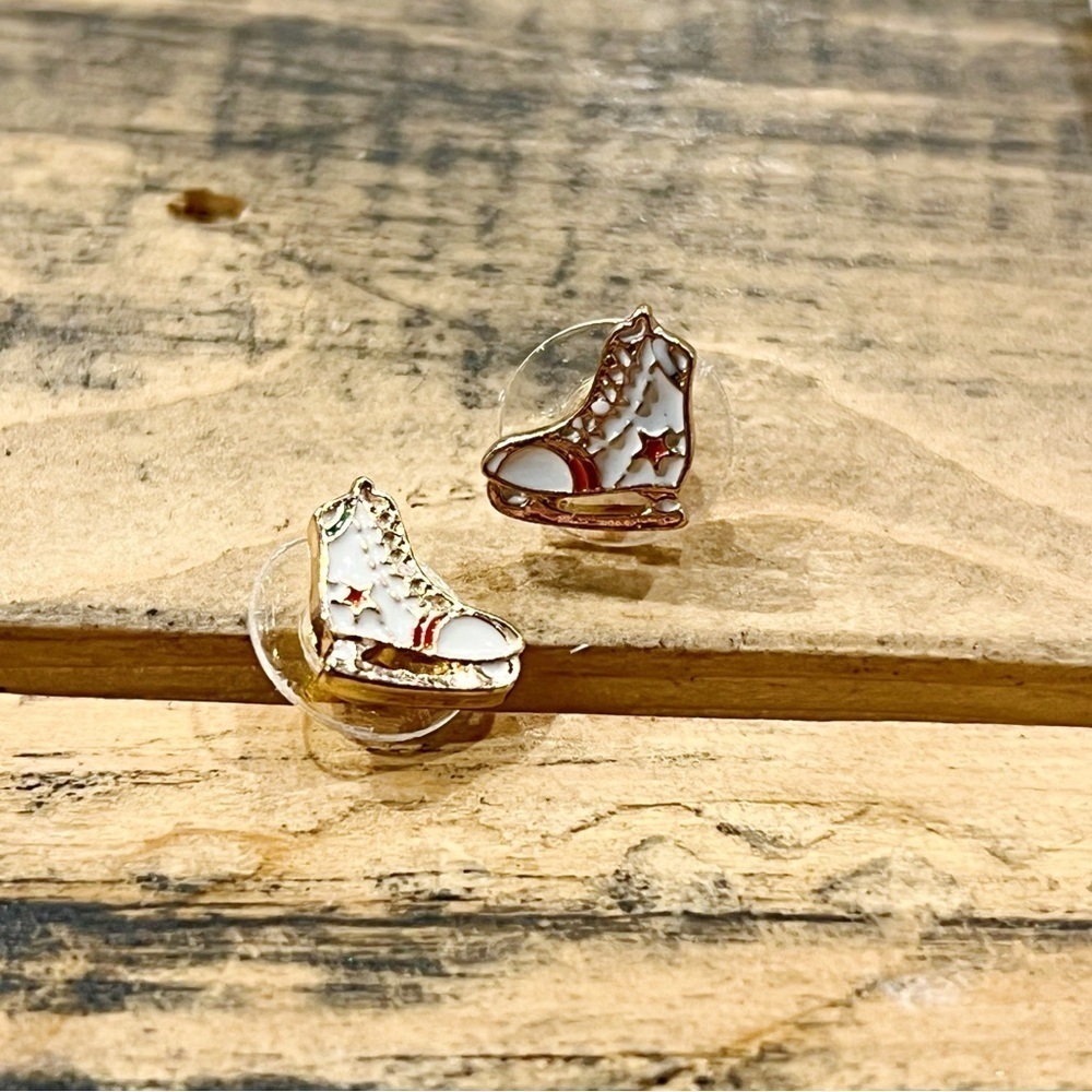 Ice Skate Stud Earrings